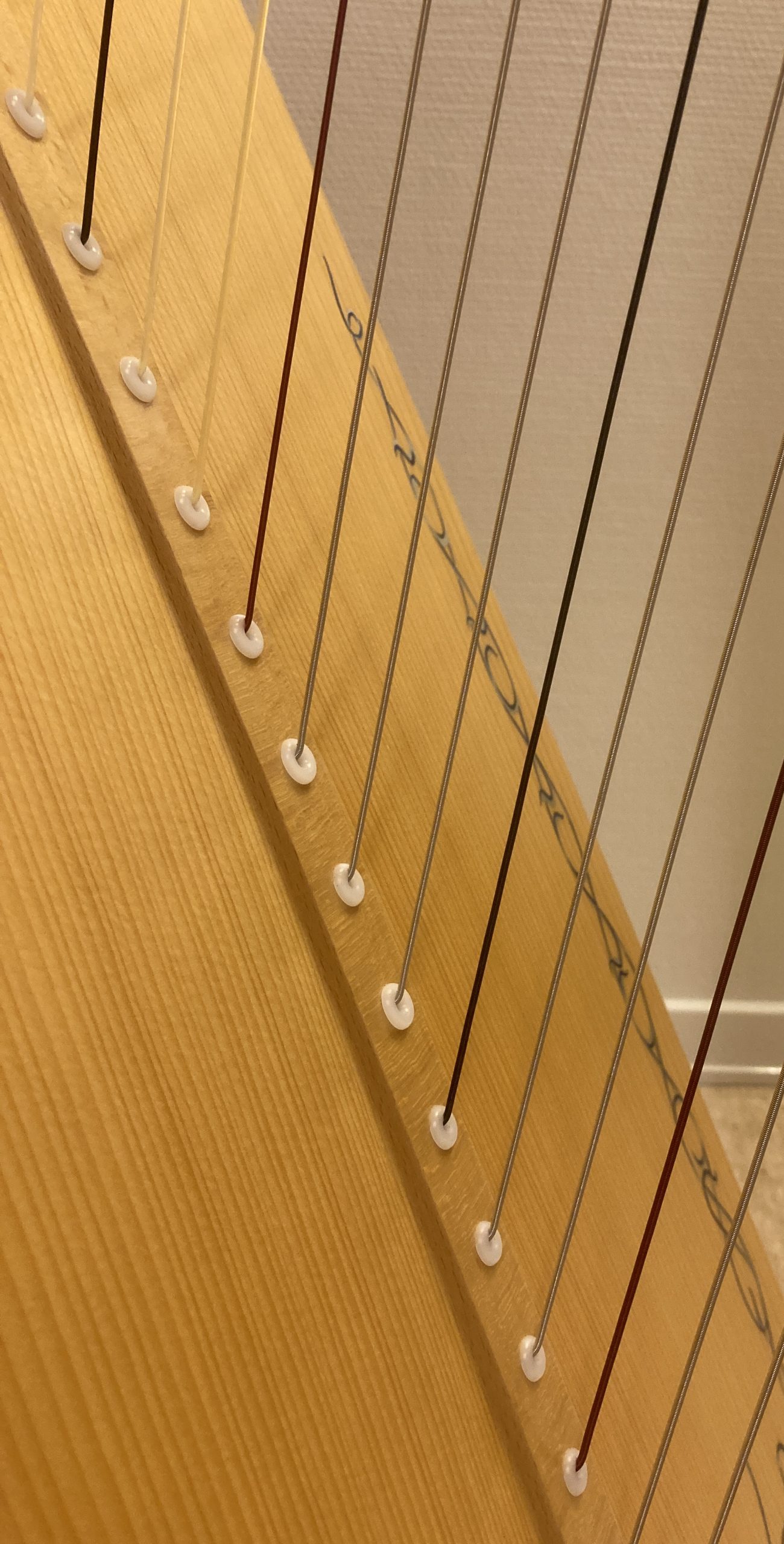 Som strengene på en harpe